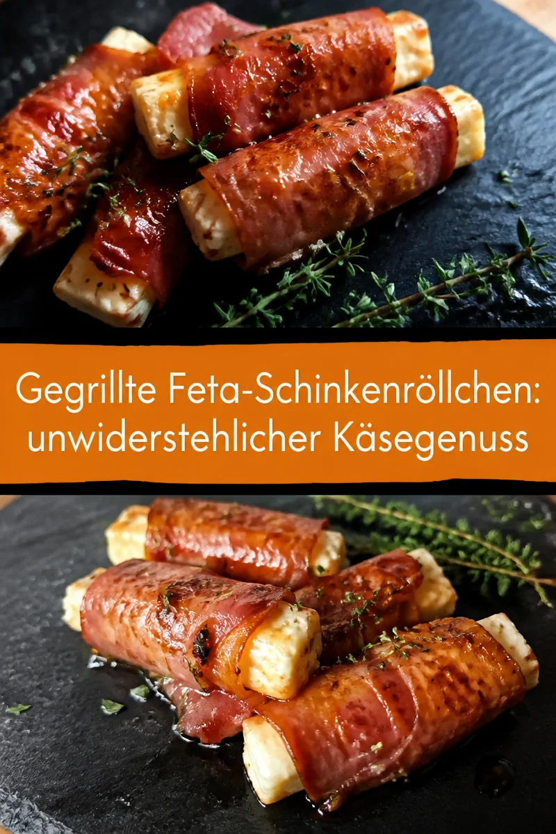 Gegrillte Feta-Schinkenröllchen: unwiderstehlicher Käsegenuss