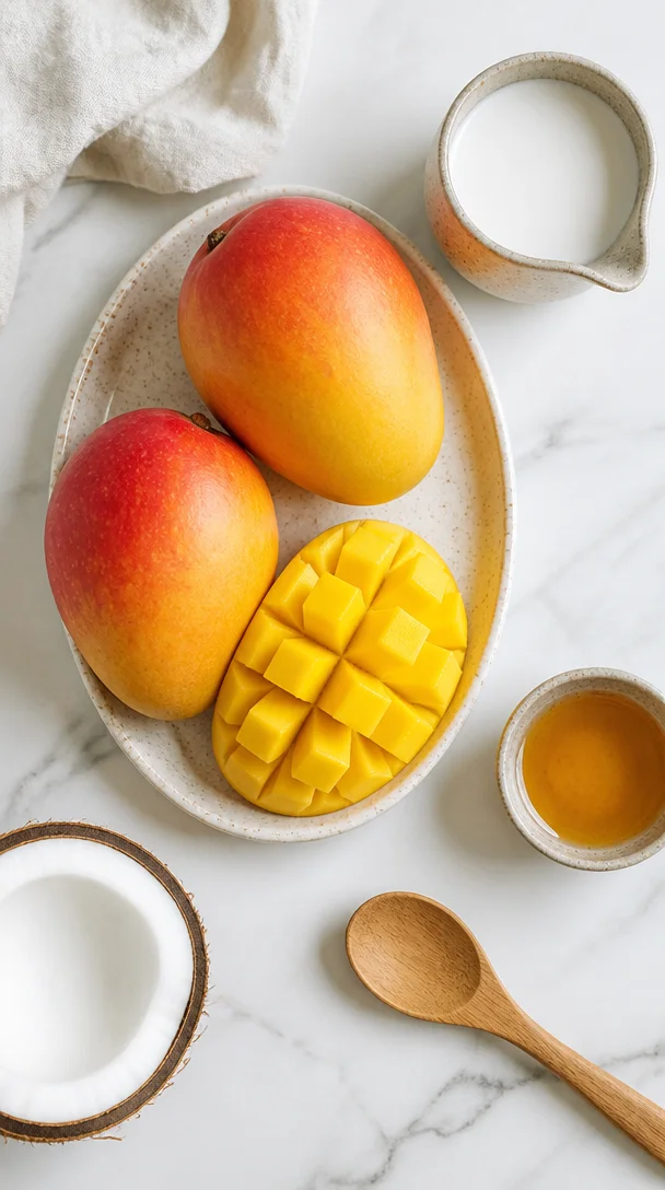 Gesunde Mango-Kokos-Popsicles