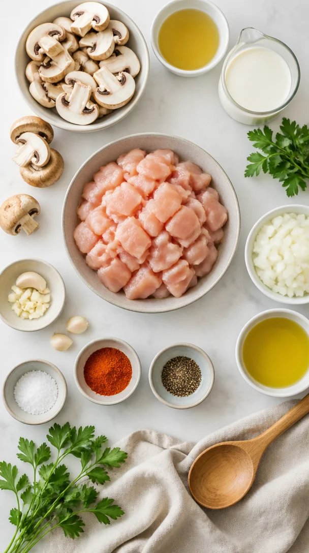 H&auml;hnchen-Pilzpfanne Rezept f&uuml;r ein schnelles Abendessen