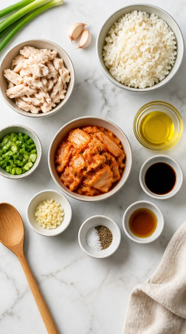 Kimchi Fried Rice with Chicken