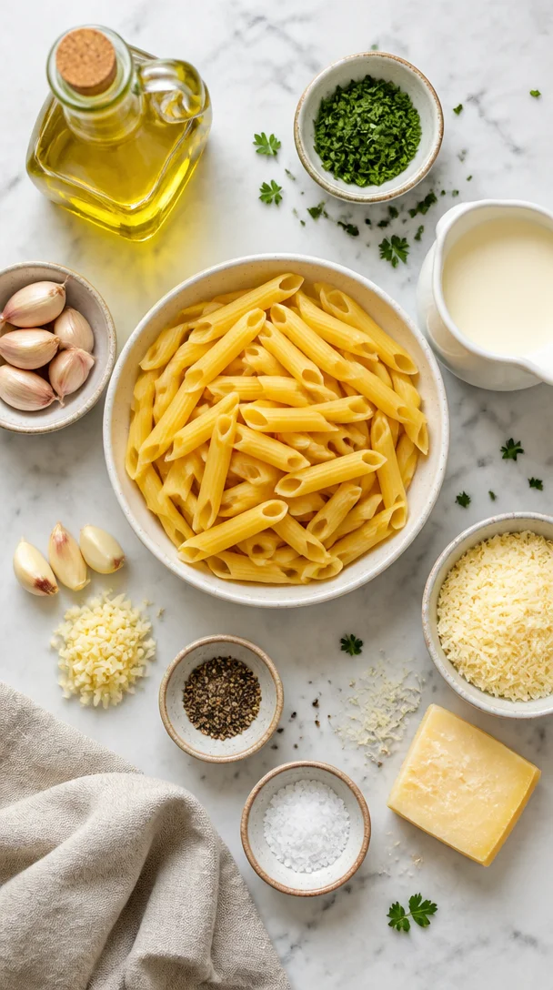 Knoblauch-Parmesan-Pasta