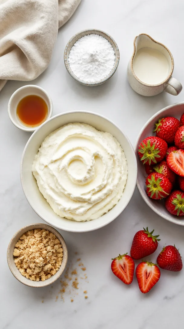 Mascarpone-Creme mit Erdbeeren