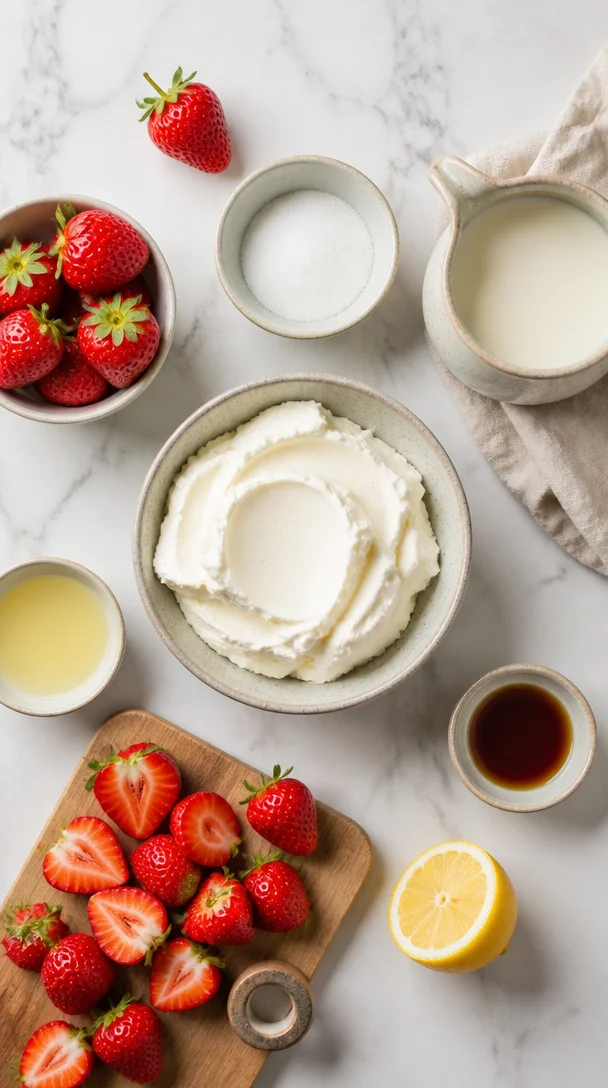 Mascarpone-Creme mit Erdbeeren