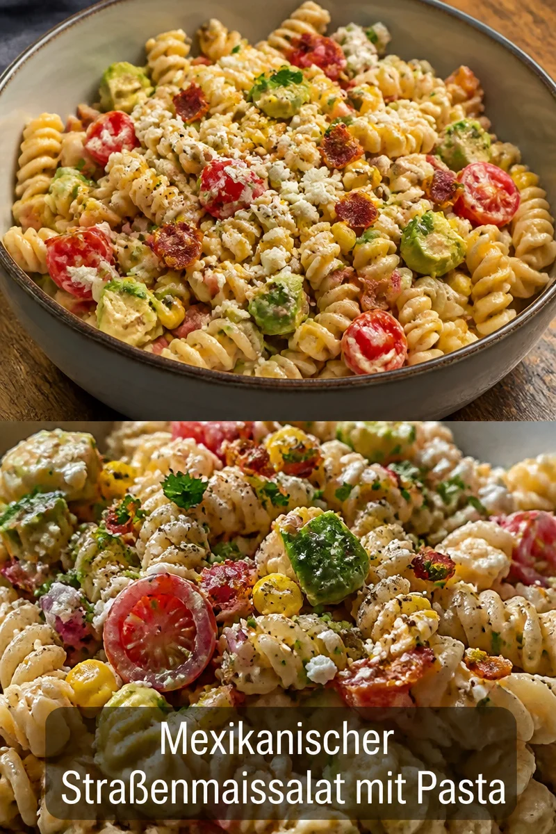 Mexikanischer Stra&szlig;enmaissalat mit Pasta