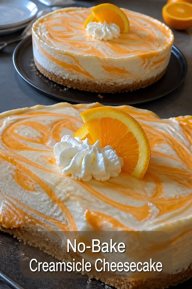 No-Bake Creamsicle Cheesecake
