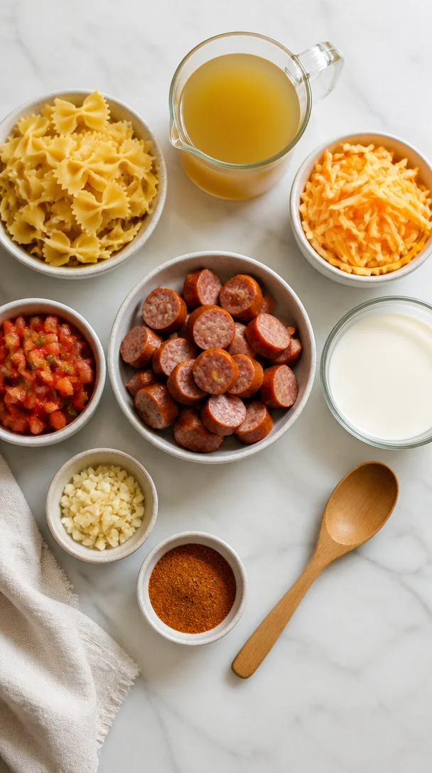 One Pot Creamy Cajun Sausage Pasta