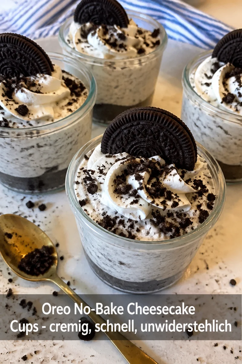 Oreo No-Bake Cheesecake Cups - cremig, schnell, unwiderstehlich