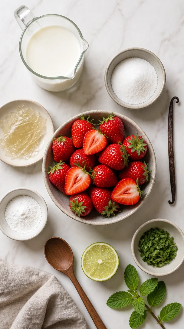 Panna Cotta mit Erdbeeren