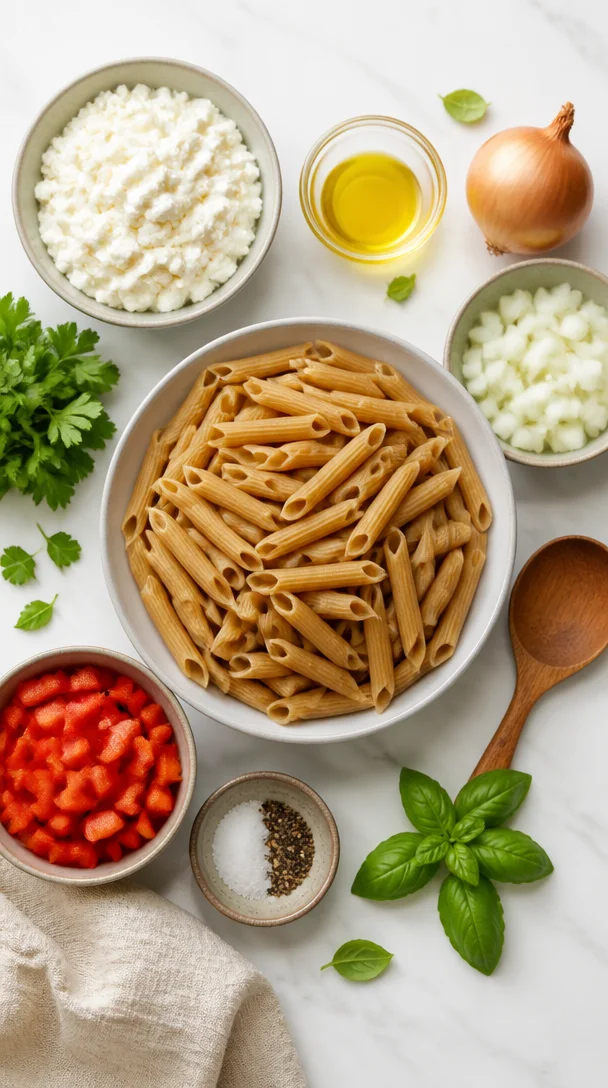 Protein-Nudeln mit H&uuml;ttenk&auml;se