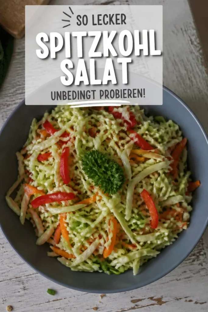 Spitzkohlsalat mit frischen Zutaten und Dressing