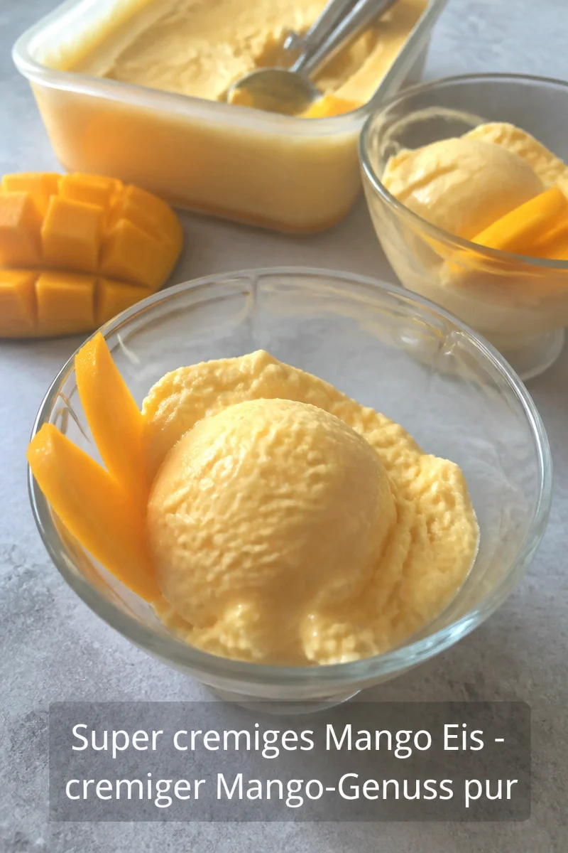 Super cremiges Mango Eis - cremiger Mango-Genuss pur