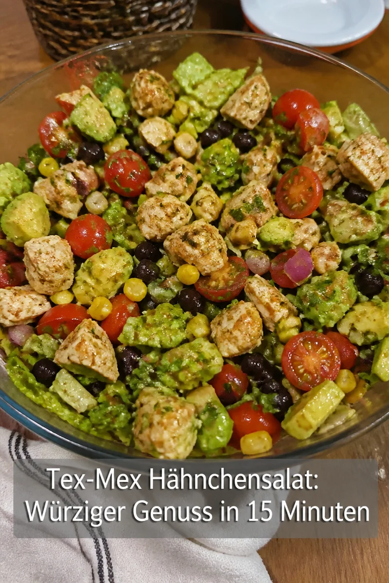 Tex-Mex H&auml;hnchensalat: W&uuml;rziger Genuss in 15 Minuten