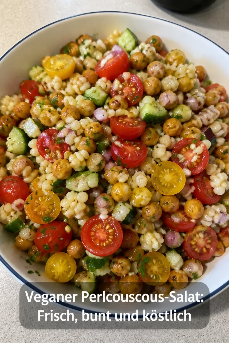 Veganer Perlcouscous-Salat: Frisch, bunt und k&ouml;stlich