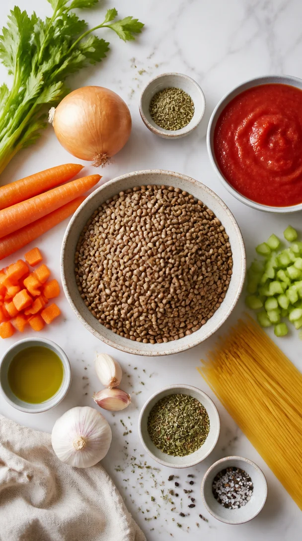 Vegetarische Linsenbolognese