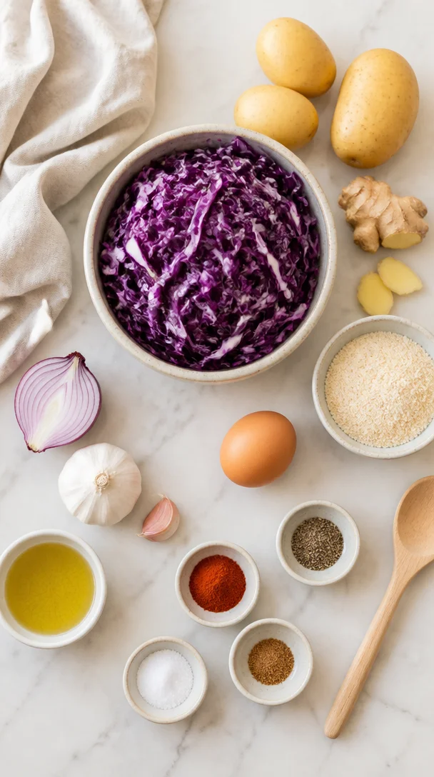 Veggie Rotkohlbratlinge: Rotkohl mal anders