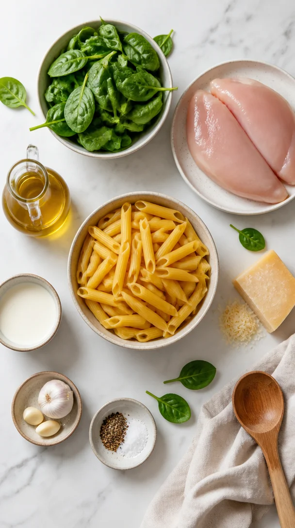 Besser Als Restaurant &ndash; Nudeln Mit Spinat Und H&auml;hnchen