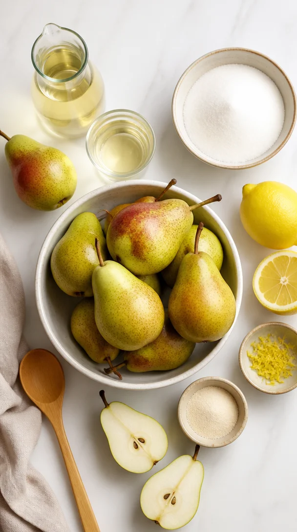 Birnenmarmelade mit Wei&szlig;wein