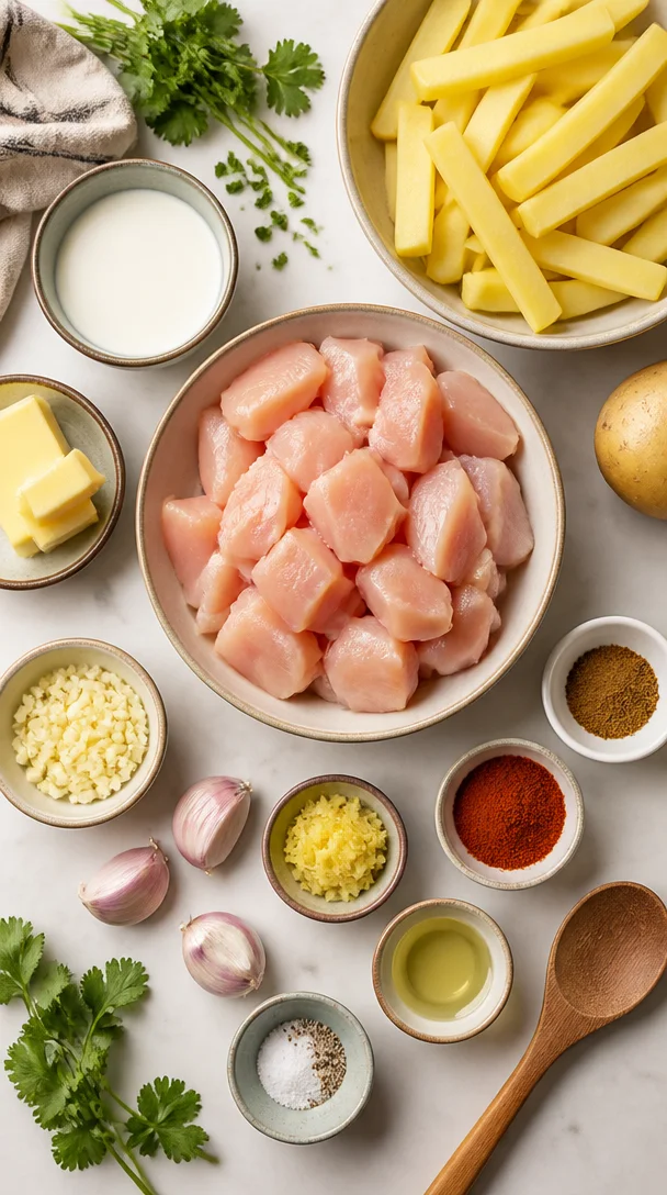 Butterh&auml;hnchen mit Knoblauchso&szlig;e und knusprigen Pommes frites: Ein Unglaubliches Ultimatives Rezept