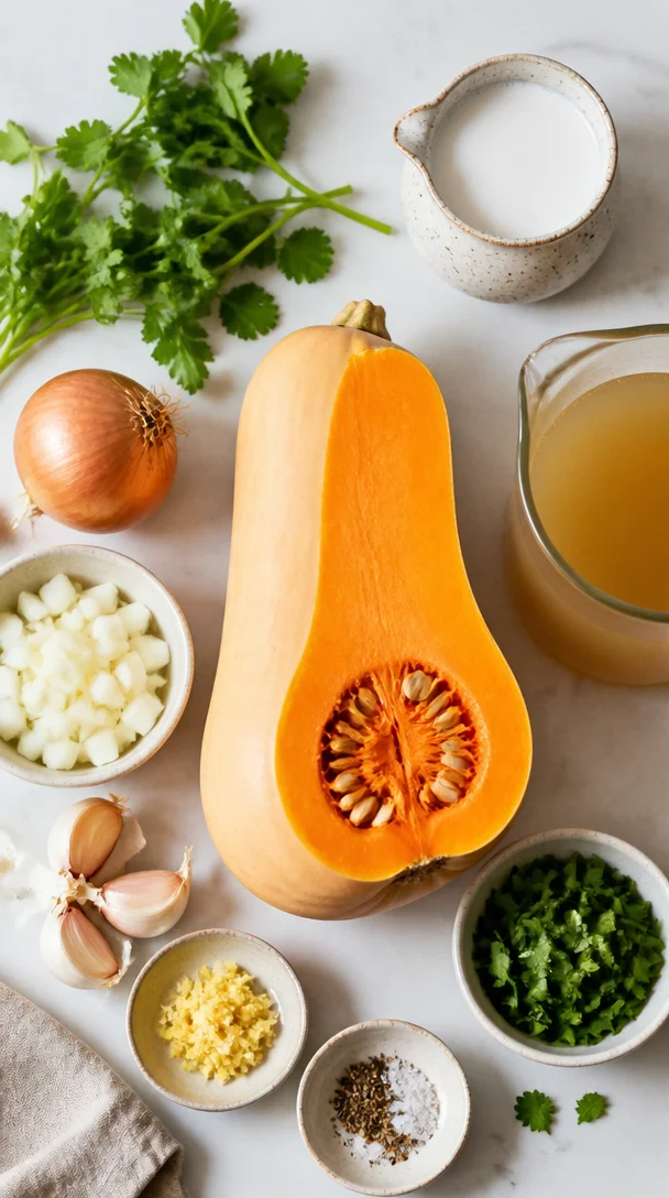 Butternut K&uuml;rbissuppe mit Kokosmilch
