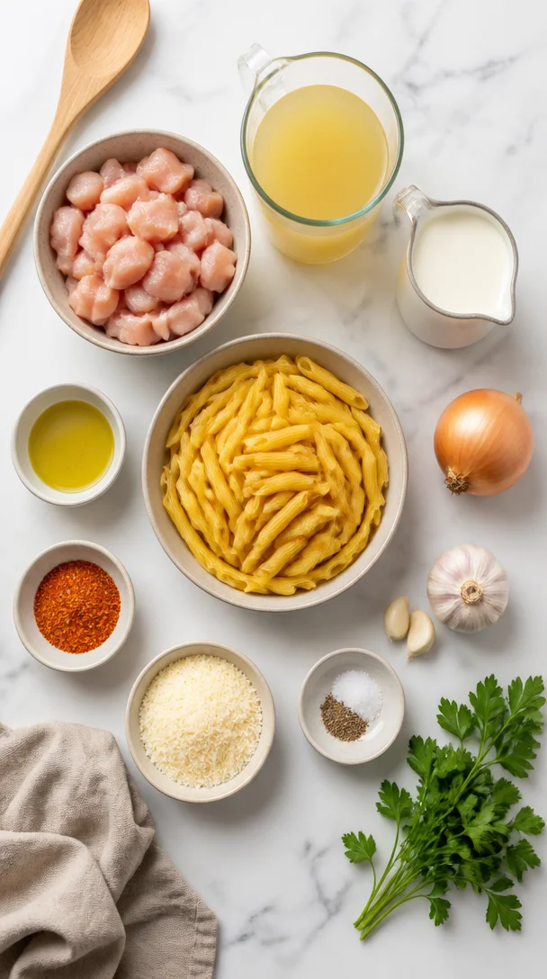 Cremige One-Pot Pasta mit Cajun-Hähnchen