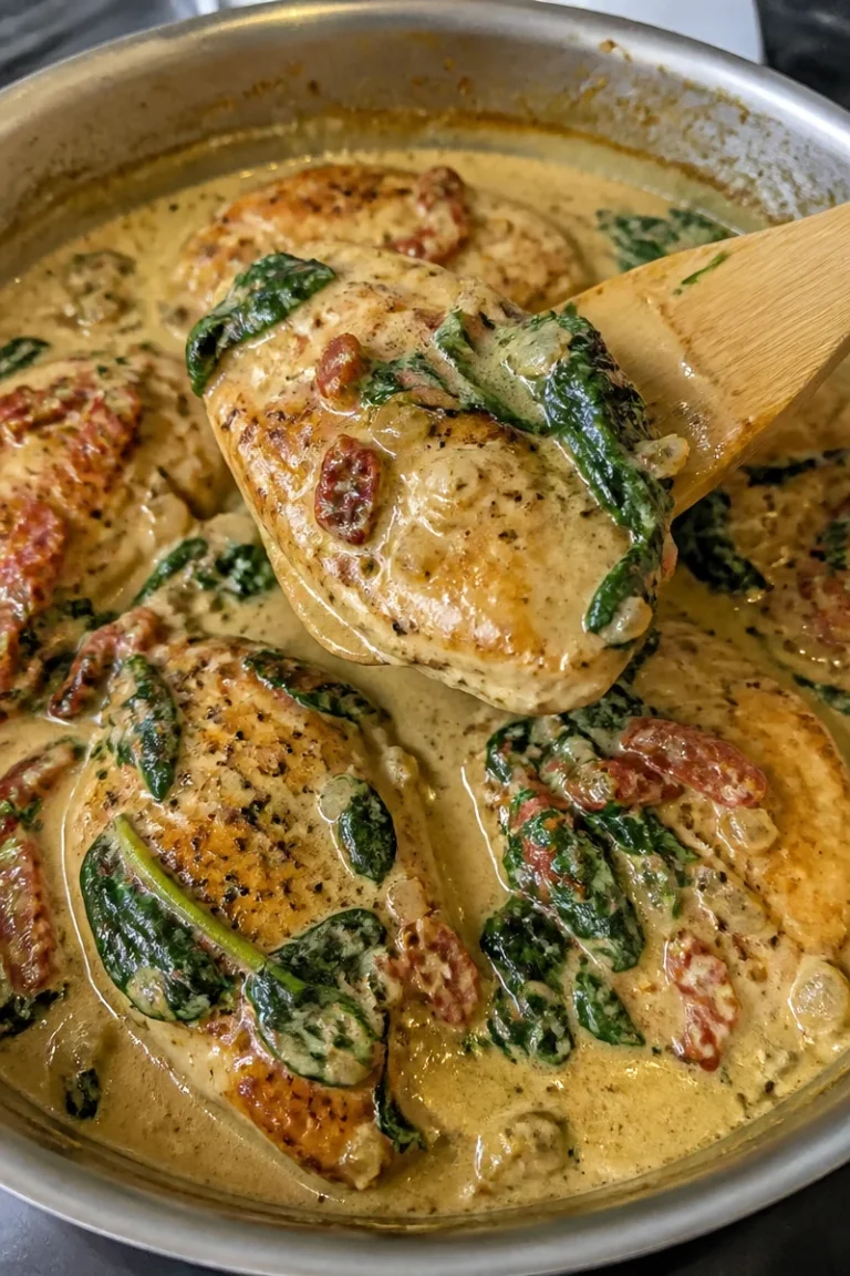 Cremiges Tuscanisches Hähnchen mit frischen Kräutern und Gemüse