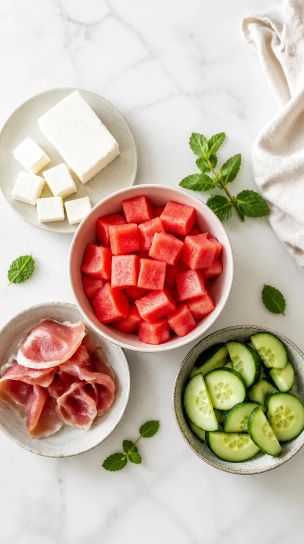 Feta-Melonen Spieße