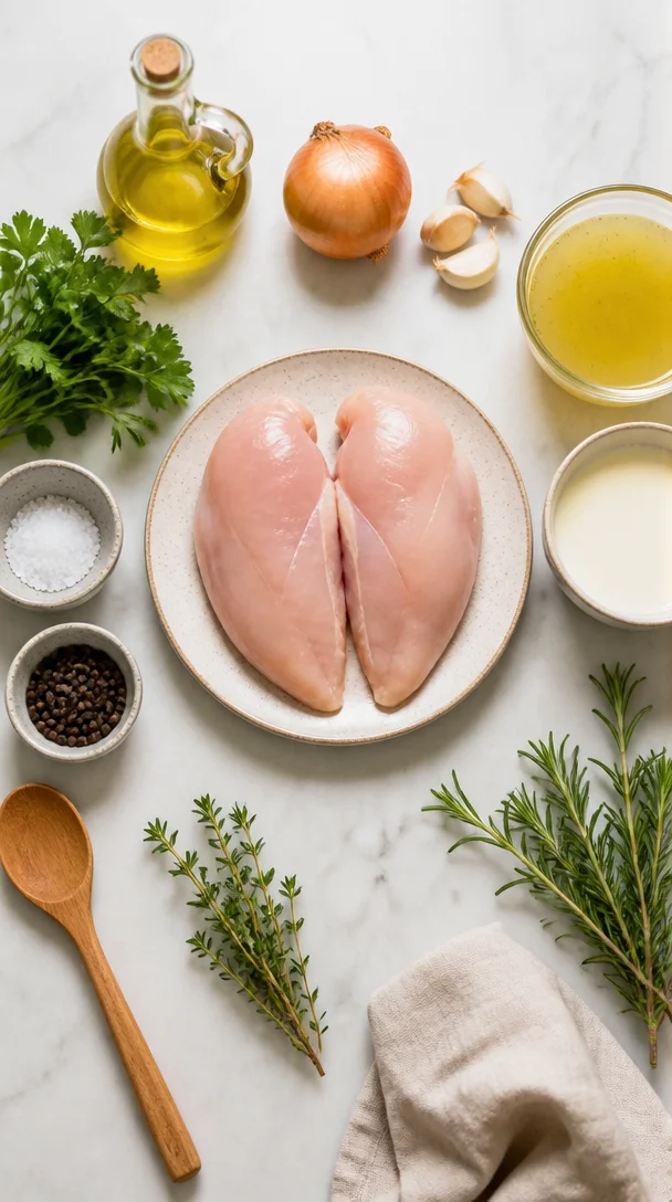 H&auml;hnchen in Kr&auml;utersauce