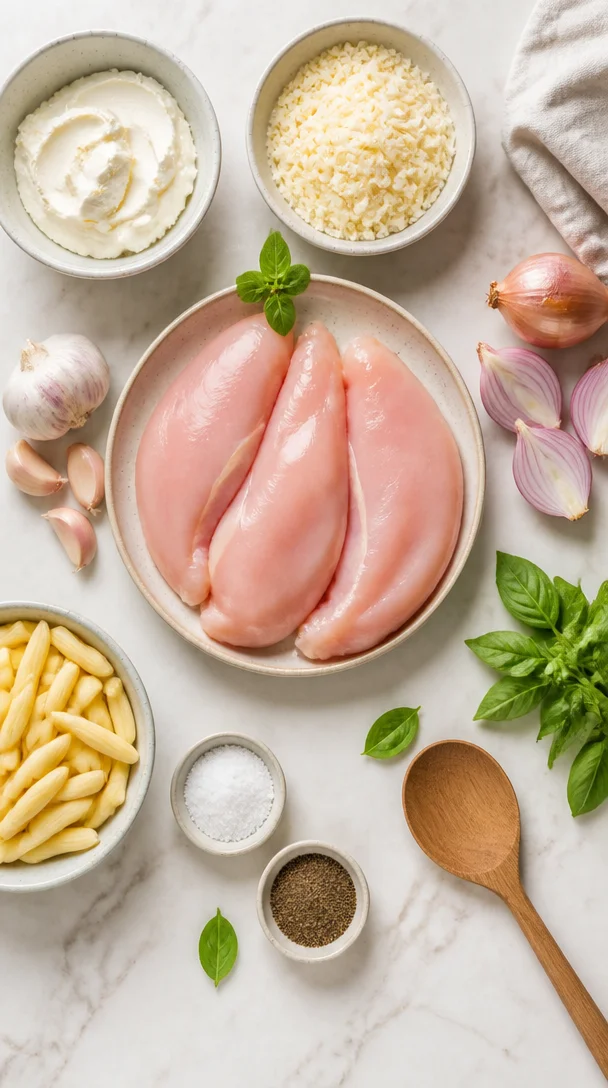 H&auml;hnchen mit Frischk&auml;se-Parmesan-So&szlig;e