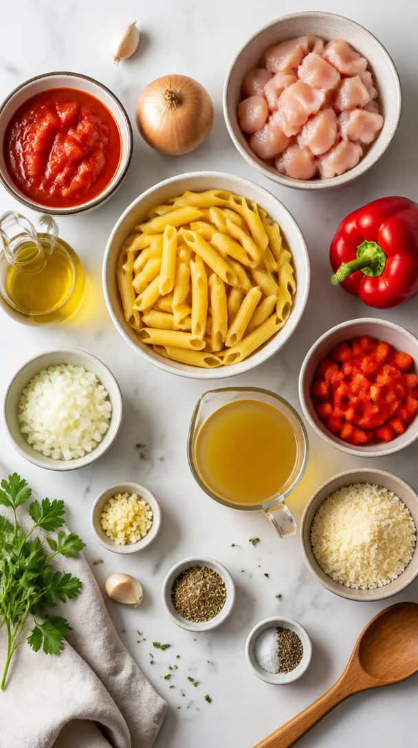 H&auml;hnchenpasta Eintopf