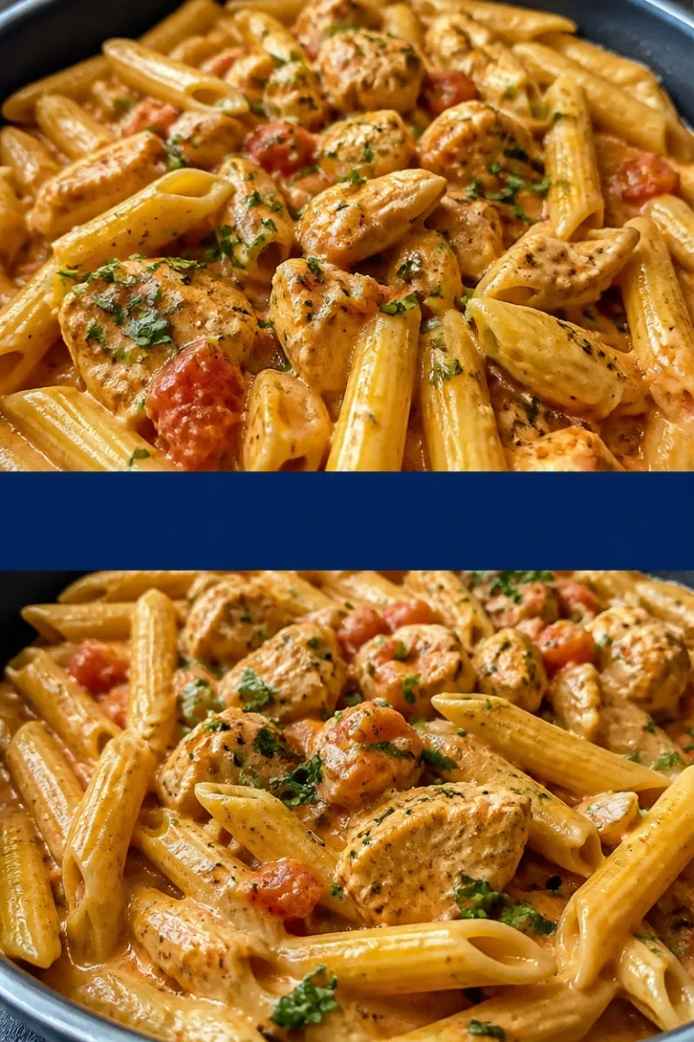 Cremige Hähnchen-Tomaten-Pasta mit frischen Zutaten