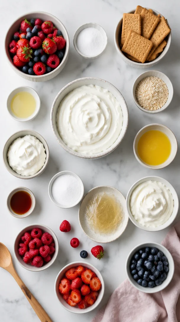 No-Bake Beeren Joghurt Kuchen