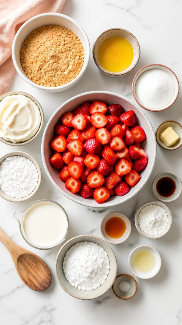 No Bake Strawberry Cheesecake