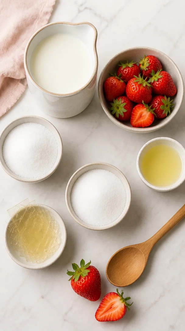 Panna Cotta mit Erdbeerso&szlig;e