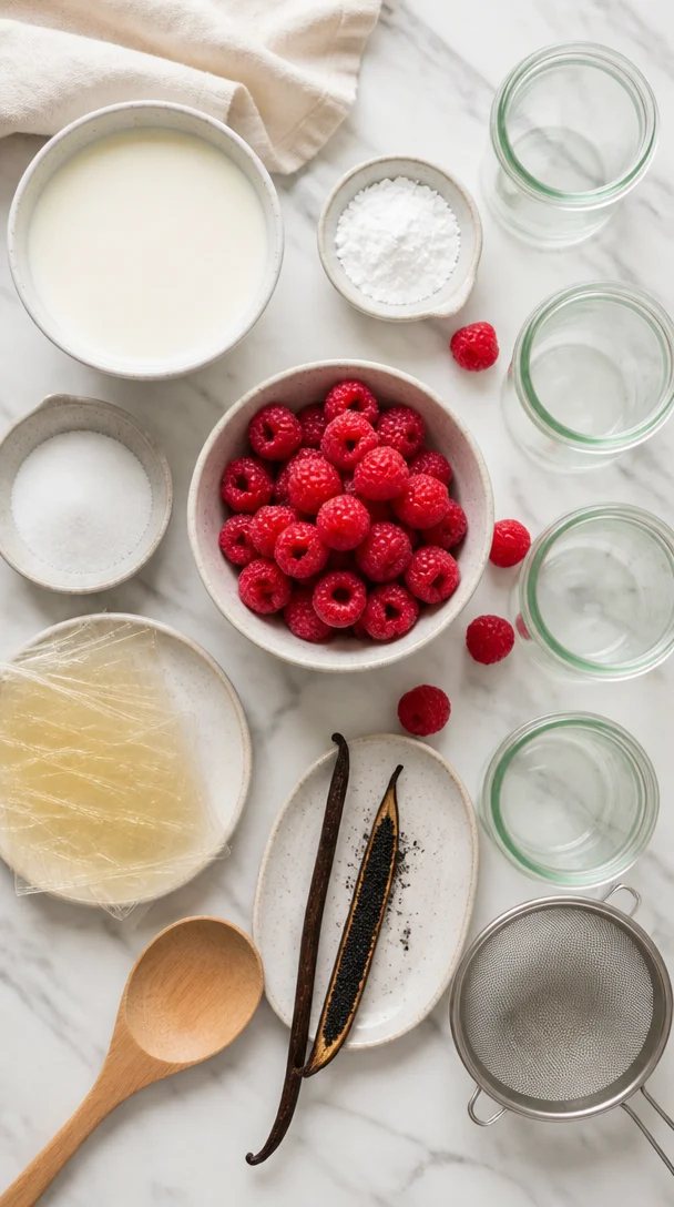 Panna Cotta mit Himbeeren