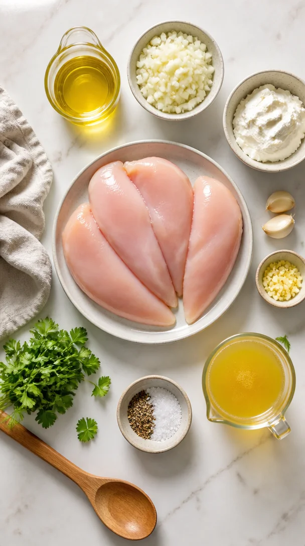 Saftige H&auml;hnchenbrust in cremiger Frischk&auml;se Sauce
