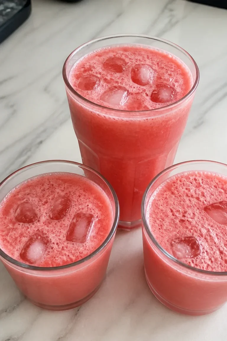 Erfrischender Wassermelonen Smoothie mit frischen Zutaten