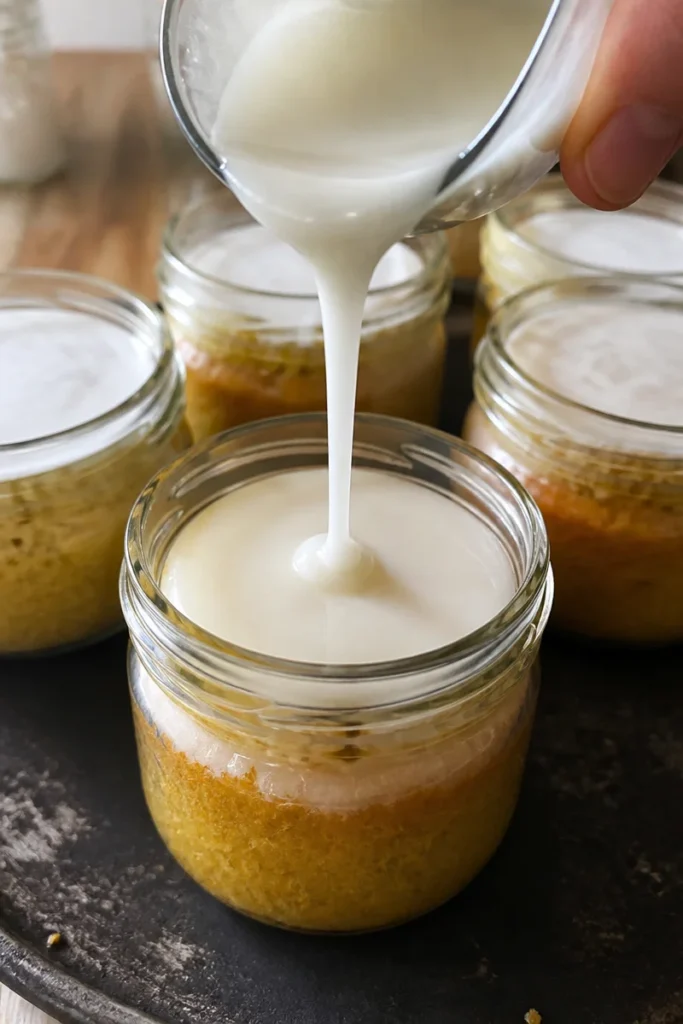 Zitronenkuchen im Glas - leckeres Dessert mit frischem Zitronengeschmack